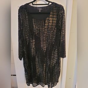 Alfani Velvet Metallic tunic